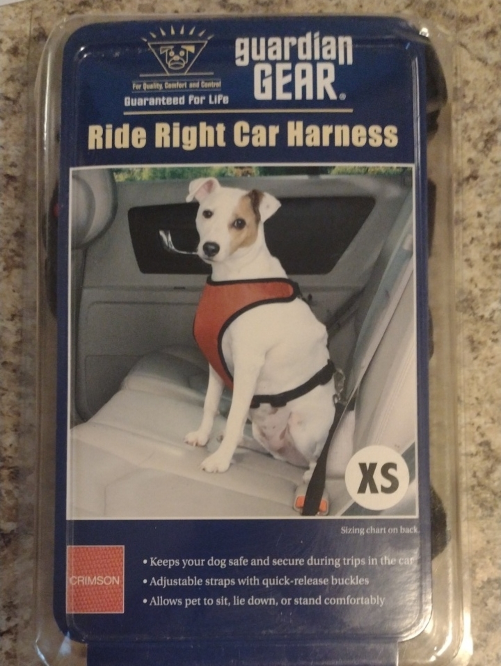 Guardian Gear Ride Right Car Harness - Crimson (XS)